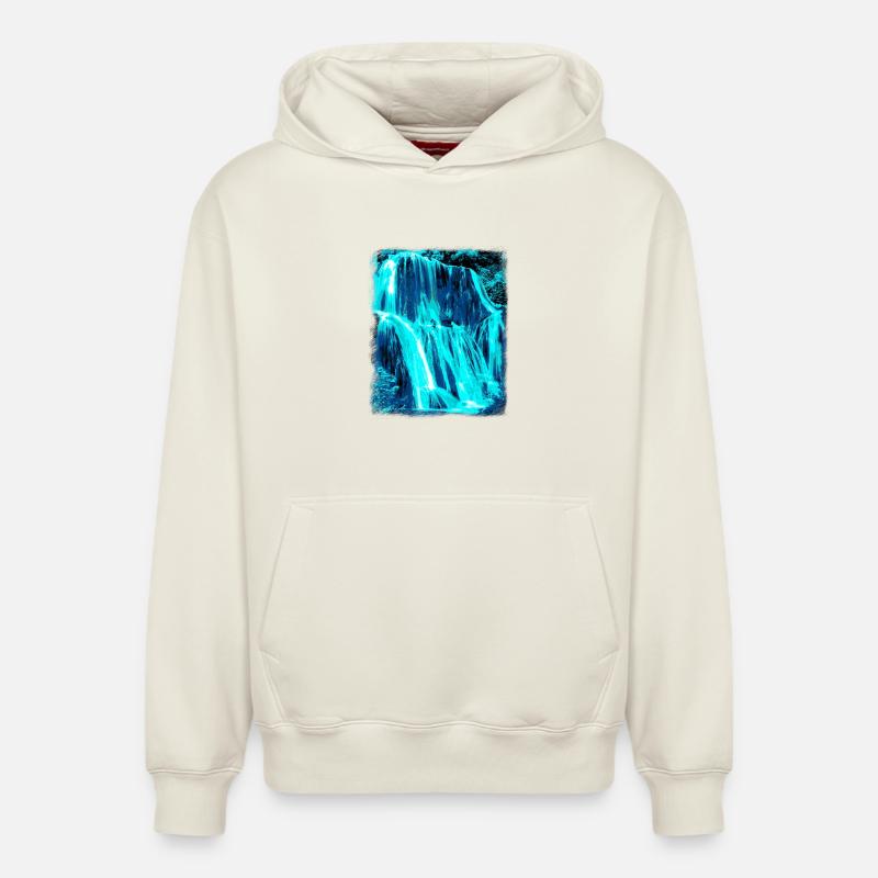 Cascade - Sweat à capuche unisexe décontracté en coton biologique – de SPREAD - blanc cassé