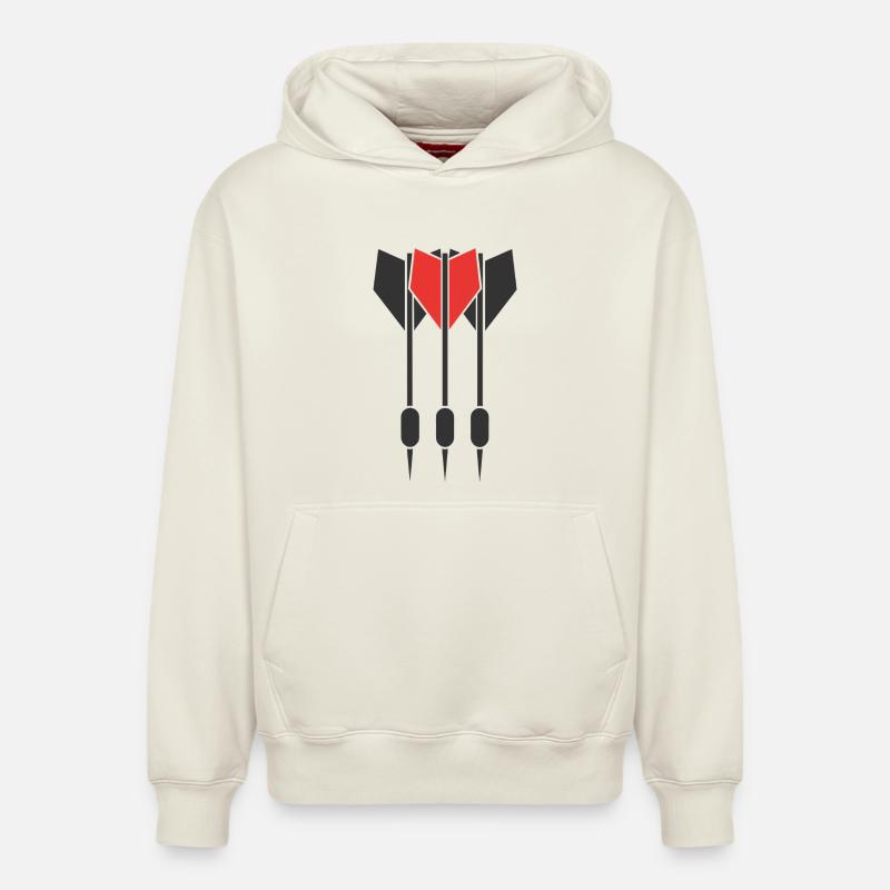 Fléchettes - Sweat à capuche unisexe décontracté en coton biologique – de SPREAD - blanc cassé