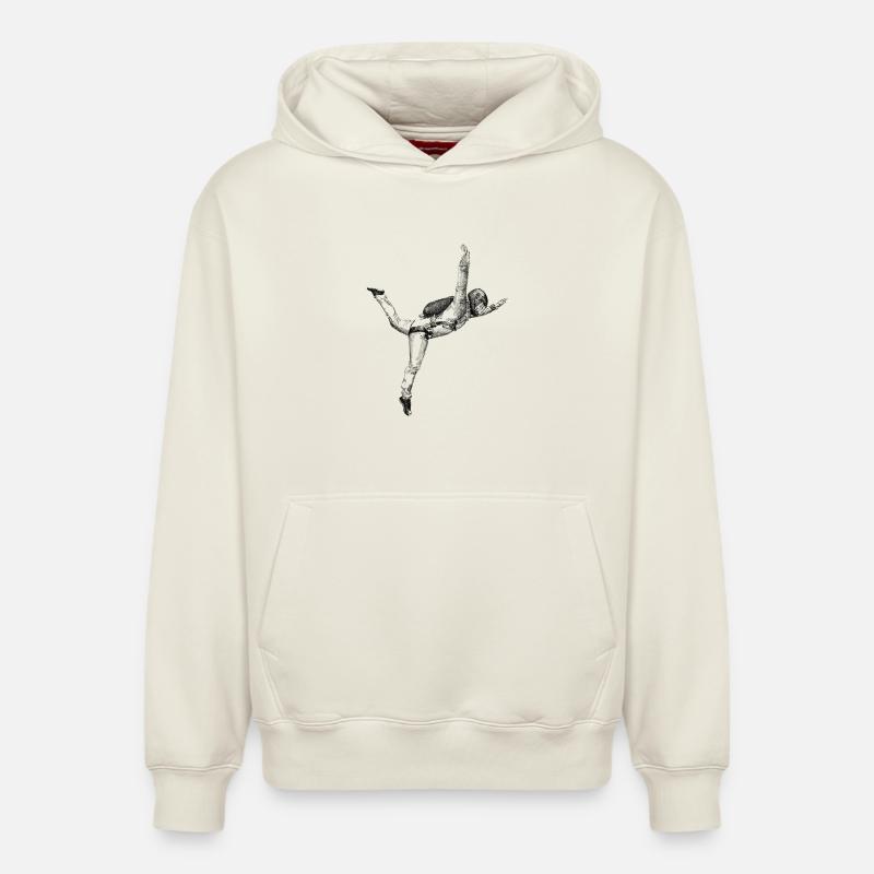 Vol libre - Sweat à capuche unisexe décontracté en coton biologique – de SPREAD - blanc cassé