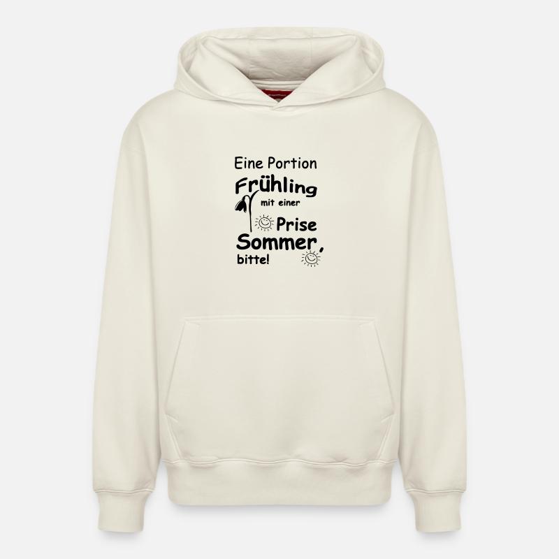 Frühling & Sommer Sprüche, Geschenk, Fun - Relaxed Unisex Organic Hoodie – von SPREAD - Naturweiß