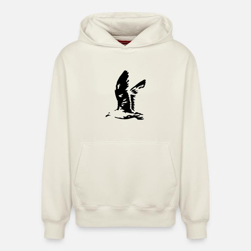 mouette - Sweat à capuche unisexe décontracté en coton biologique – de SPREAD - blanc cassé
