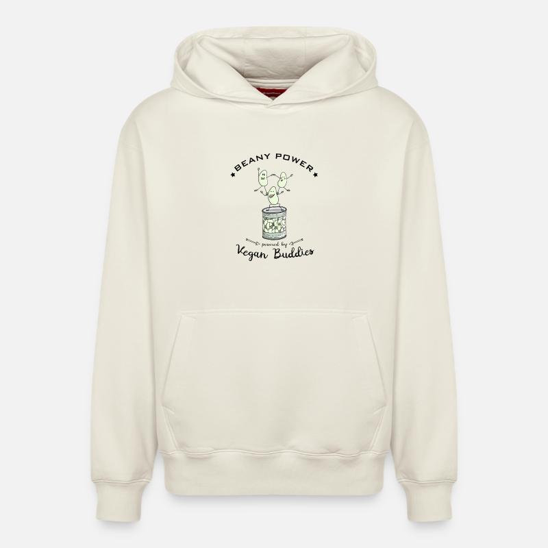 Haricots Soja Protéines Végétaliennes - Sweat à capuche unisexe décontracté en coton biologique – de SPREAD - blanc cassé