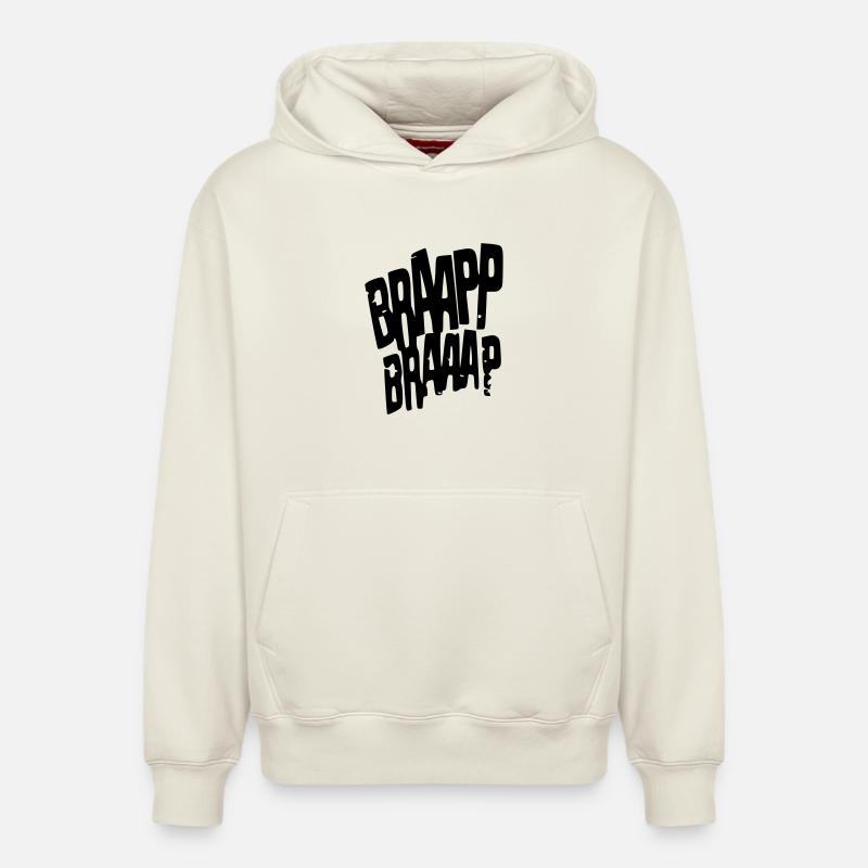 Braaapp - Relaxed Unisex Organic Hoodie – von SPREAD - Naturweiß