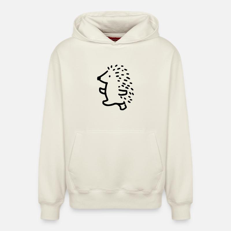 Igel - Relaxed Unisex Organic Hoodie – von SPREAD - Naturweiß