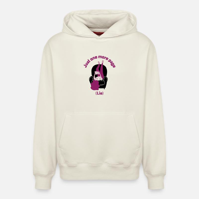 Juste un de plus (mensonge) - Sweat à capuche unisexe décontracté en coton biologique – de SPREAD - blanc cassé