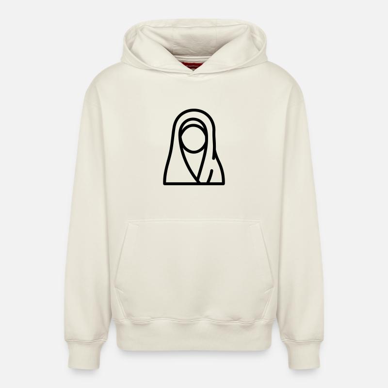 femme musulmane - Sweat à capuche unisexe décontracté en coton biologique – de SPREAD - blanc cassé