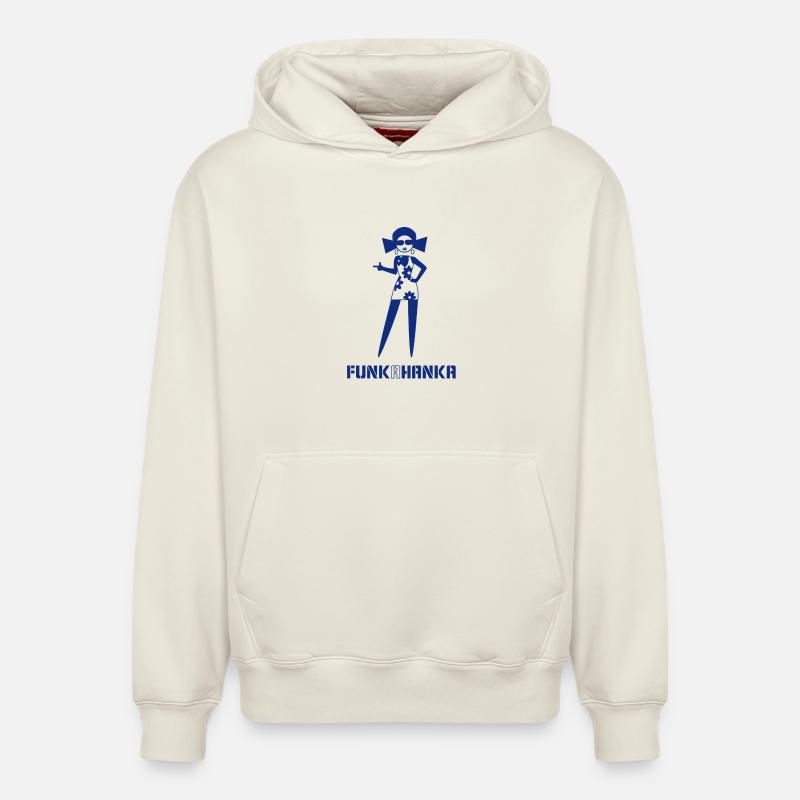 FUNK A HANKA - Sweat à capuche unisexe décontracté en coton biologique – de SPREAD - blanc cassé
