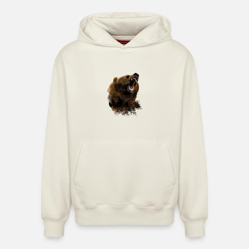 Porter - Sweat à capuche unisexe décontracté en coton biologique – de SPREAD - blanc cassé