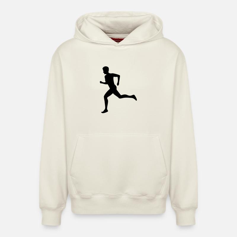 la race - Sweat à capuche unisexe décontracté en coton biologique – de SPREAD - blanc cassé