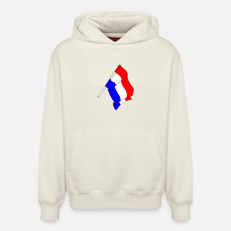 Drapeau des Pays-Bas - Sweat à capuche unisexe décontracté en coton biologique – de SPREAD - blanc cassé