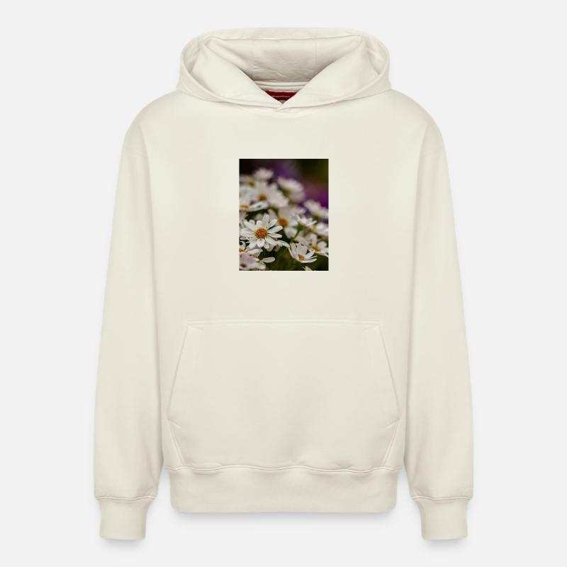 Gänseblümchen Blumen - Relaxed Unisex Organic Hoodie – von SPREAD - Naturweiß