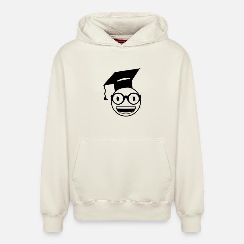 Nerd Student - Relaxed Unisex Organic Hoodie – von SPREAD - Naturweiß