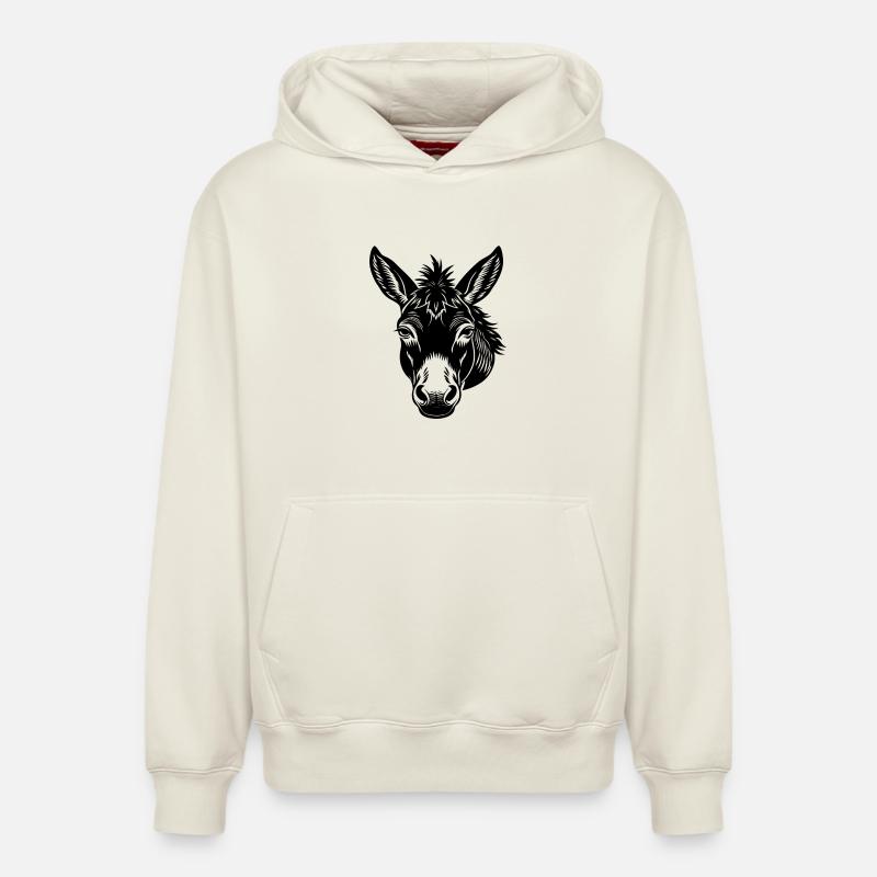 Face de mulet - Sweat à capuche unisexe décontracté en coton biologique – de SPREAD - blanc cassé