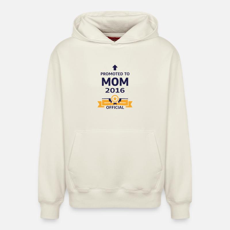 Beförderung zur Mutter 2016 - Relaxed Unisex Organic Hoodie – von SPREAD - Naturweiß