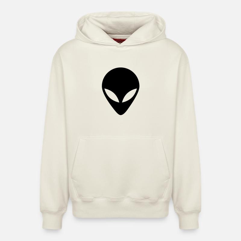 étranger alien - Sweat à capuche unisexe décontracté en coton biologique – de SPREAD - blanc cassé
