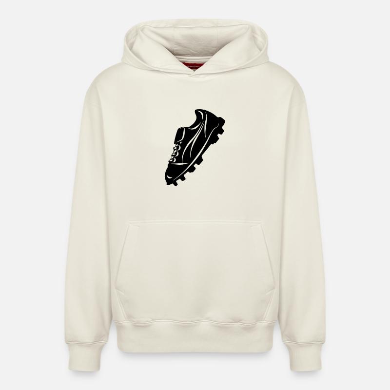 Fußballschuh transparente Schattenfigur - Relaxed Unisex Organic Hoodie – von SPREAD - Naturweiß