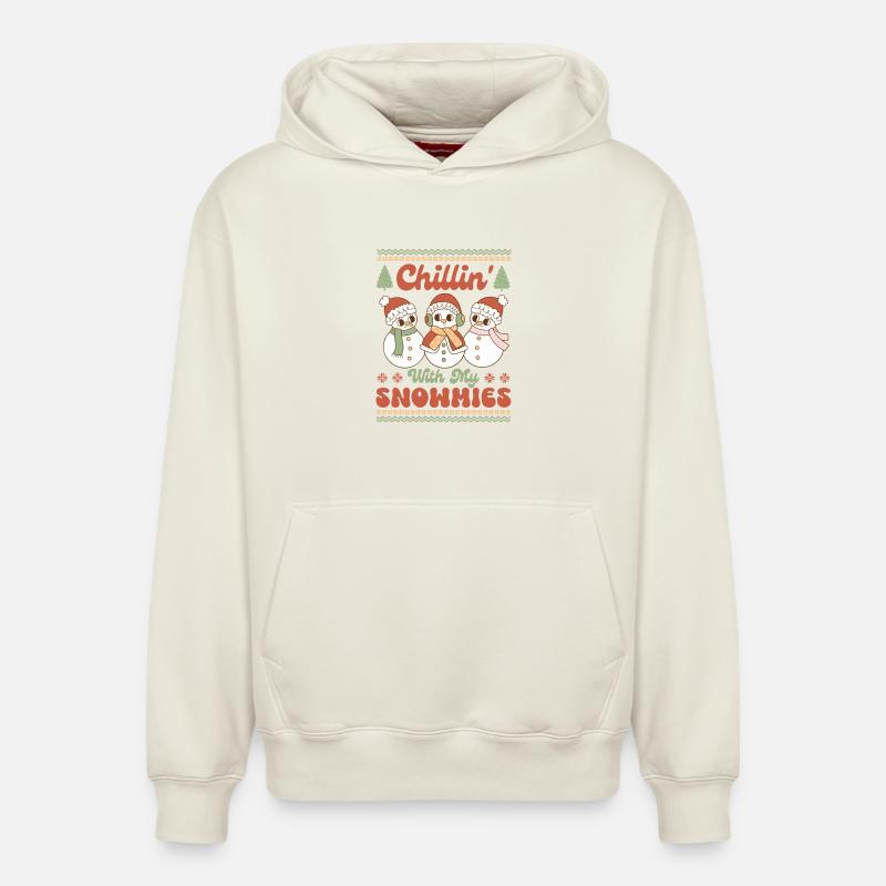 Hässlicher Weihnachtspullover - Relaxed Unisex Organic Hoodie – von SPREAD - Naturweiß