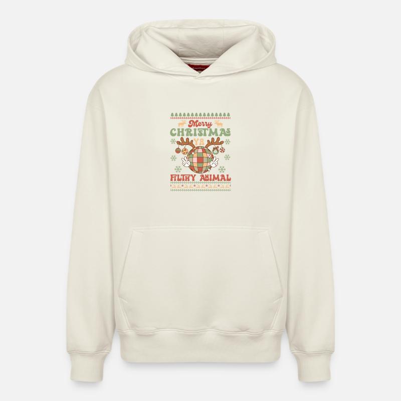 Hässlicher Weihnachtspullover - Relaxed Unisex Organic Hoodie – von SPREAD - Naturweiß