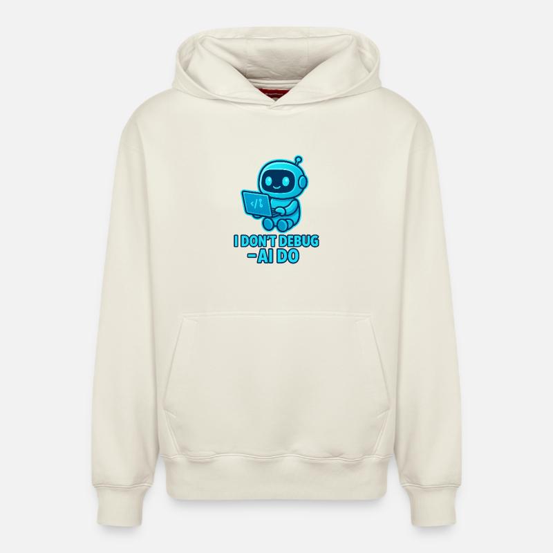 KI Debug: AI übernimmt das Debuggen - Relaxed Unisex Organic Hoodie – von SPREAD - Naturweiß