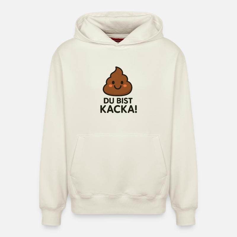 Kacka - Sweat à capuche unisexe décontracté en coton biologique – de SPREAD - blanc cassé