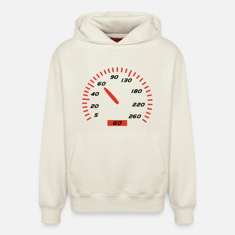 60 Anniversaire - Sweat à capuche unisexe décontracté en coton biologique – de SPREAD - blanc cassé