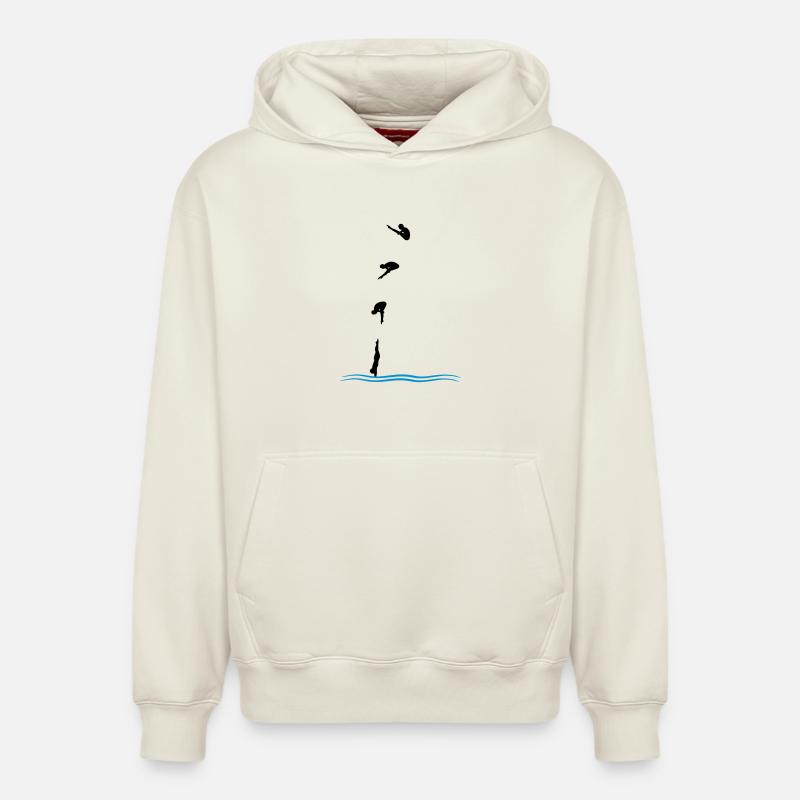 Saut de tour - Sweat à capuche unisexe décontracté en coton biologique – de SPREAD - blanc cassé
