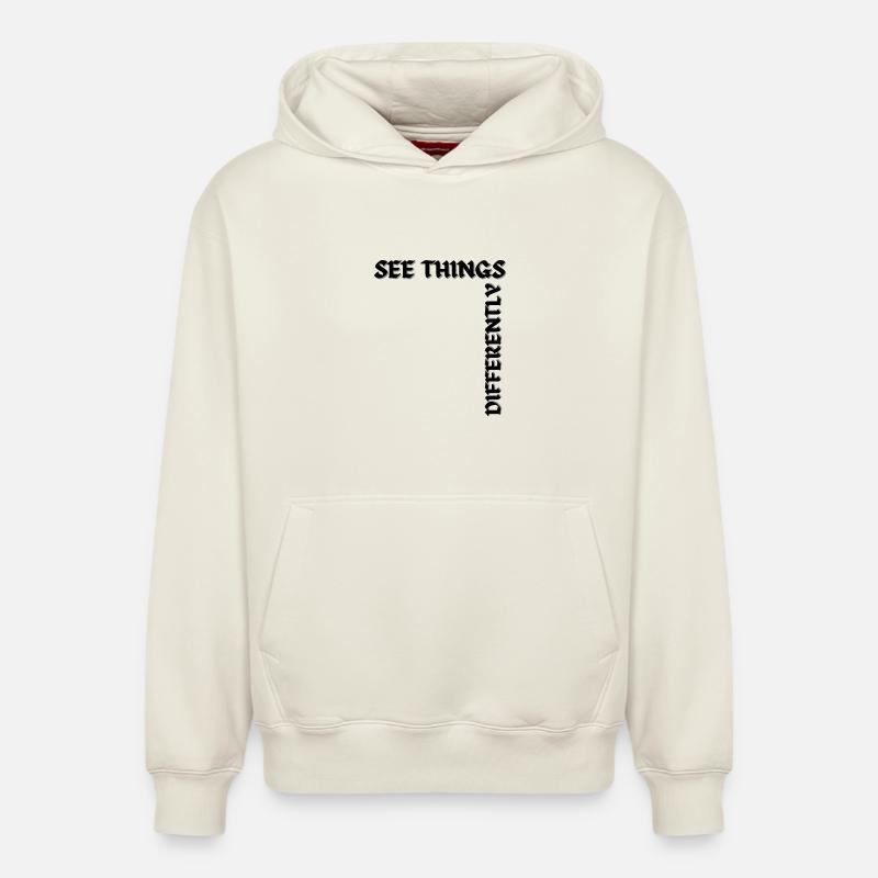 See things differently - Relaxed Unisex Organic Hoodie – von SPREAD - Naturweiß
