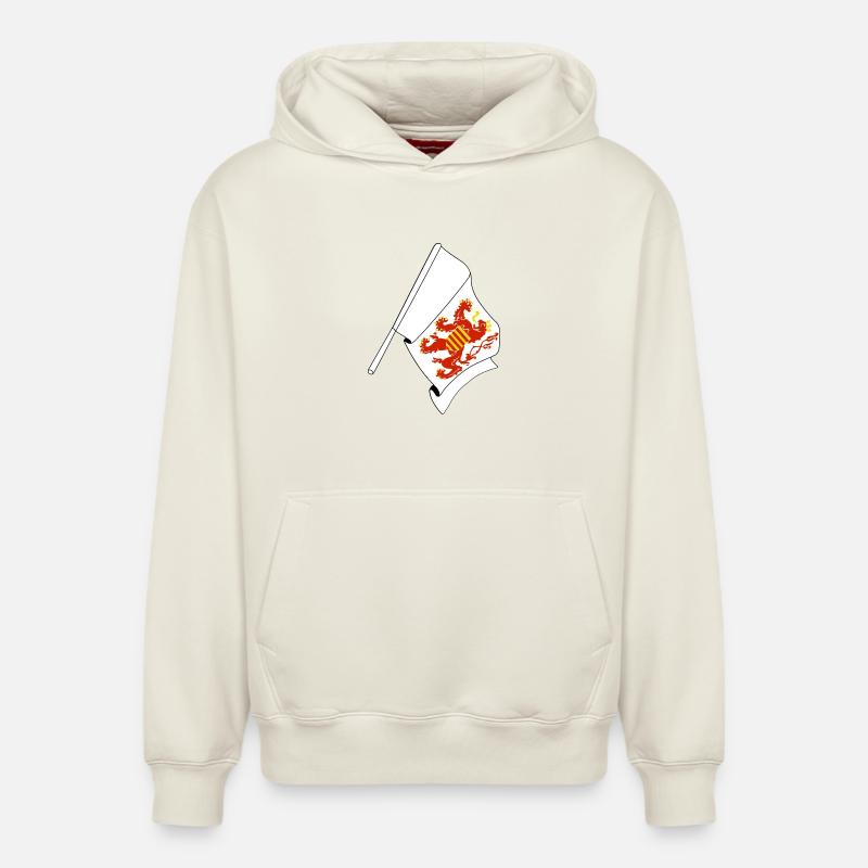 Drapeau Limbourg Belgique - Sweat à capuche unisexe décontracté en coton biologique – de SPREAD - blanc cassé