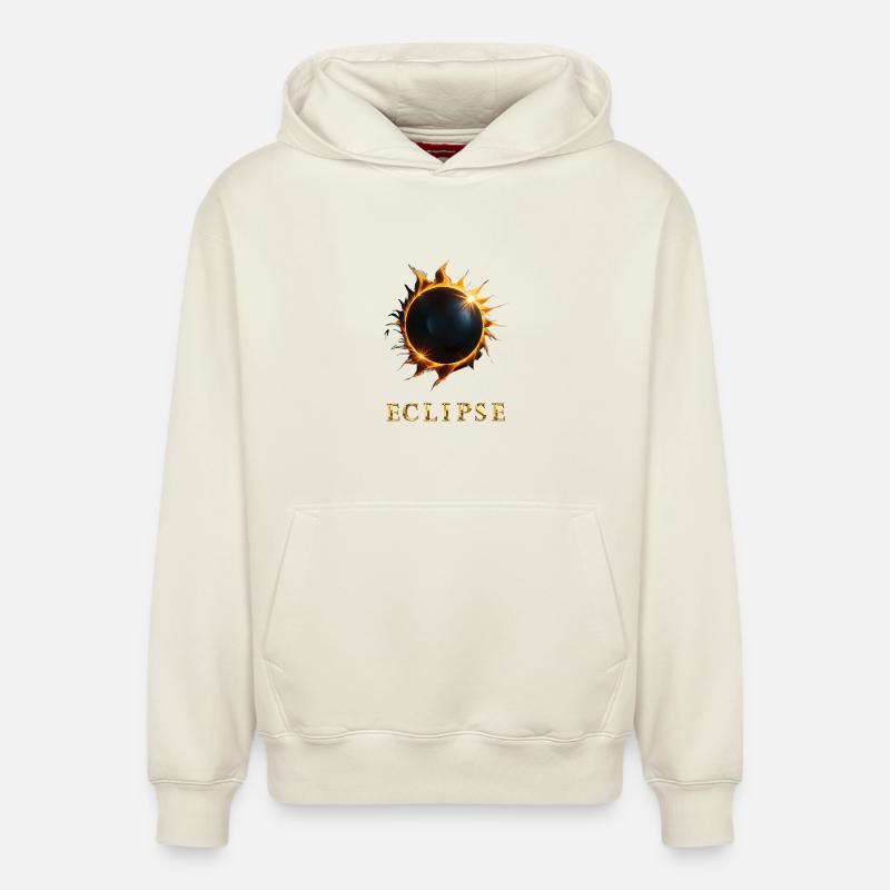 Eclipse - Sweat à capuche unisexe décontracté en coton biologique – de SPREAD - blanc cassé