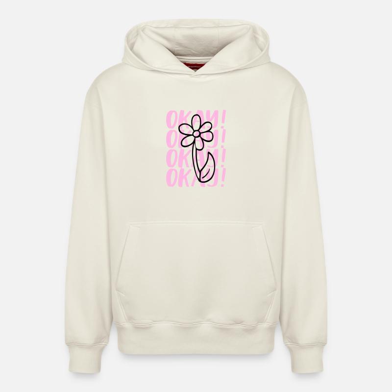 Statement Design - Relaxed Unisex Organic Hoodie – von SPREAD - Naturweiß