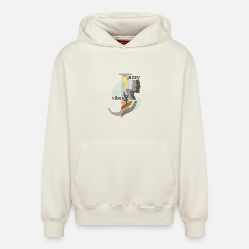 Jazz - Sweat à capuche unisexe décontracté en coton biologique – de SPREAD - blanc cassé
