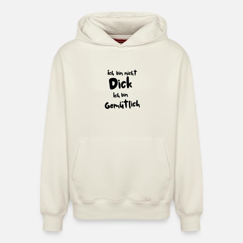 Ich bin nicht dick - Relaxed Unisex Organic Hoodie – von SPREAD - Naturweiß