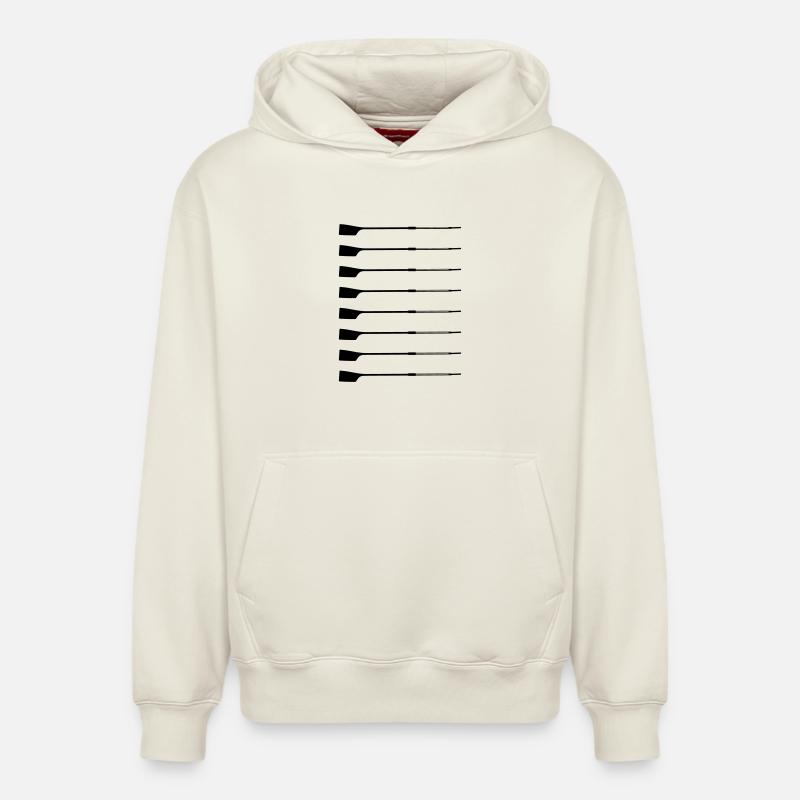 Gouvernail arrière – Silhouette - Sweat à capuche unisexe décontracté en coton biologique – de SPREAD - blanc cassé