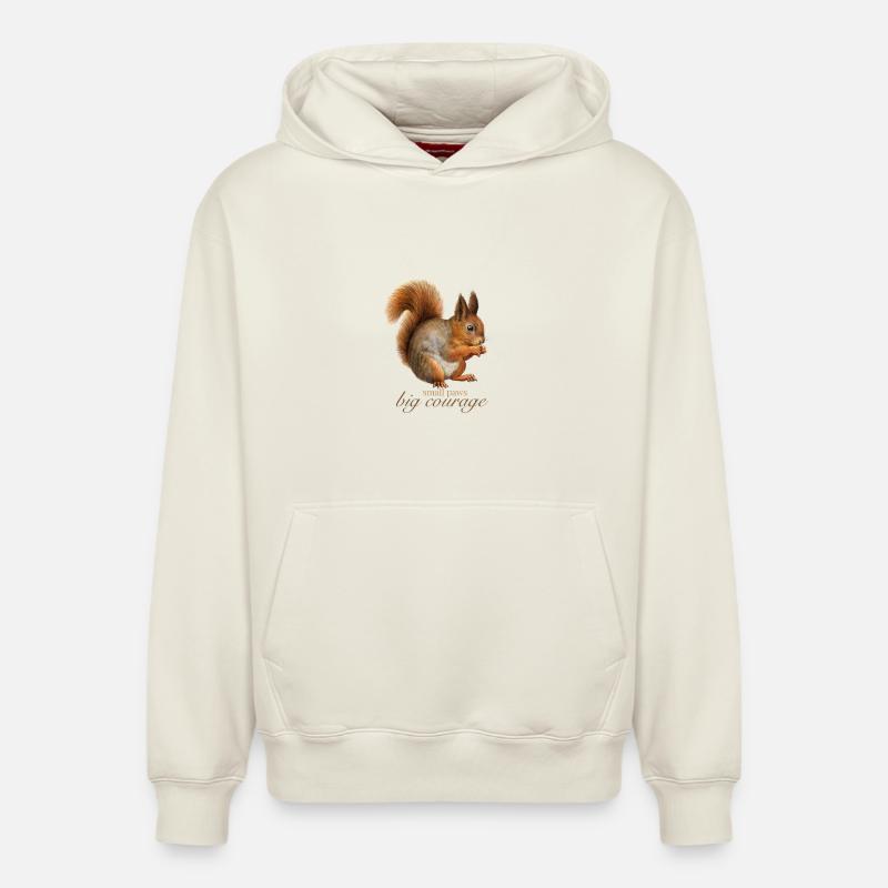 Petites pattes - Sweat à capuche unisexe décontracté en coton biologique – de SPREAD - blanc cassé