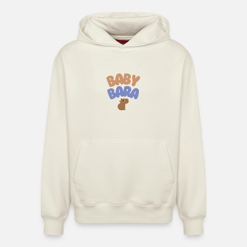Bébé Bara Capybara - Sweat à capuche unisexe décontracté en coton biologique – de SPREAD - blanc cassé