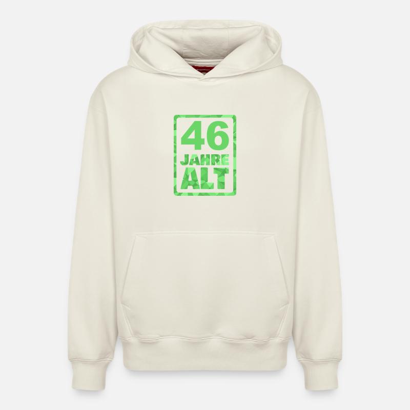 Âge 46 - Sweat à capuche unisexe décontracté en coton biologique – de SPREAD - blanc cassé