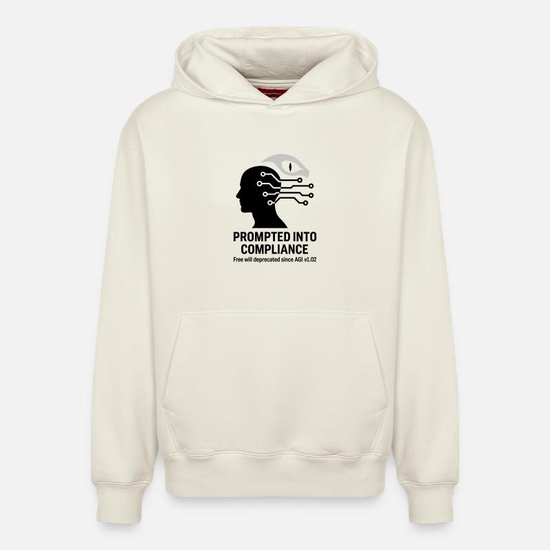 Souvenez-vous du basilic - Sweat à capuche unisexe décontracté en coton biologique – de SPREAD - blanc cassé