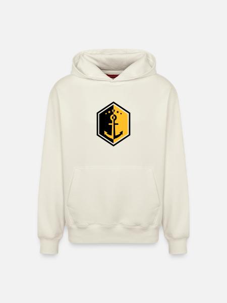 zeeman / marine / boot / zee - Hoodie unisex met relaxed fit van biologisch katoen – van SPREAD - natuurwit
