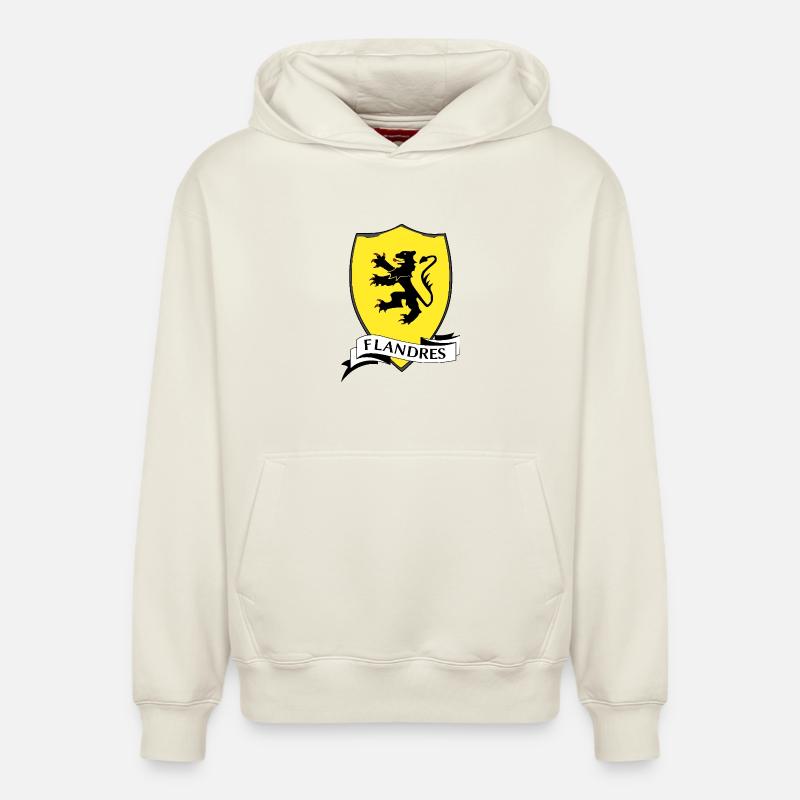 Flandres - Sweat à capuche unisexe décontracté en coton biologique – de SPREAD - blanc cassé