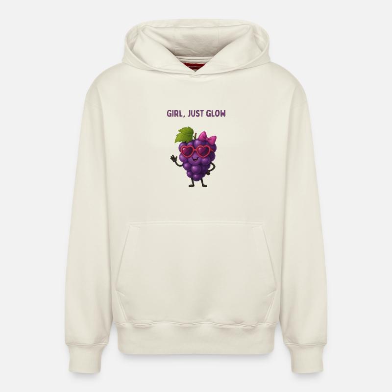 Grappe Glow Mädchen Power - Relaxed Unisex Organic Hoodie – von SPREAD - Naturweiß