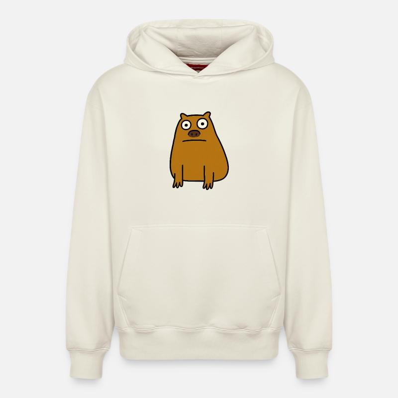 Capybara laide - Sweat à capuche unisexe décontracté en coton biologique – de SPREAD - blanc cassé