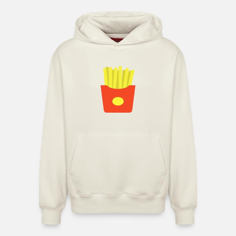 Frites - Sweat à capuche unisexe décontracté en coton biologique – de SPREAD - blanc cassé