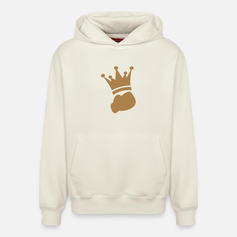 Boxe - Boxeur - Sweat à capuche unisexe décontracté en coton biologique – de SPREAD - blanc cassé