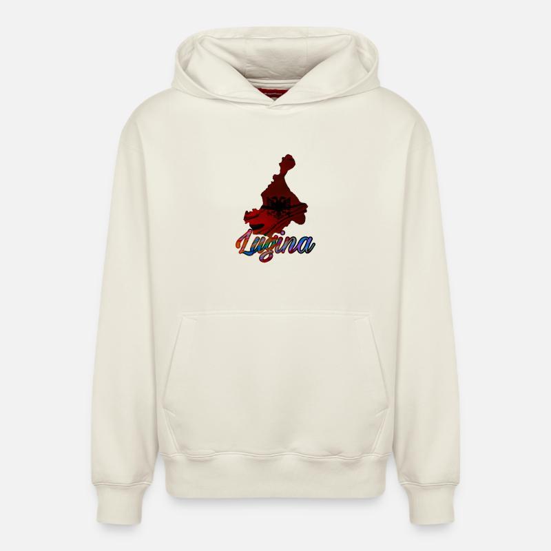 Lugina - Sweat à capuche unisexe décontracté en coton biologique – de SPREAD - blanc cassé