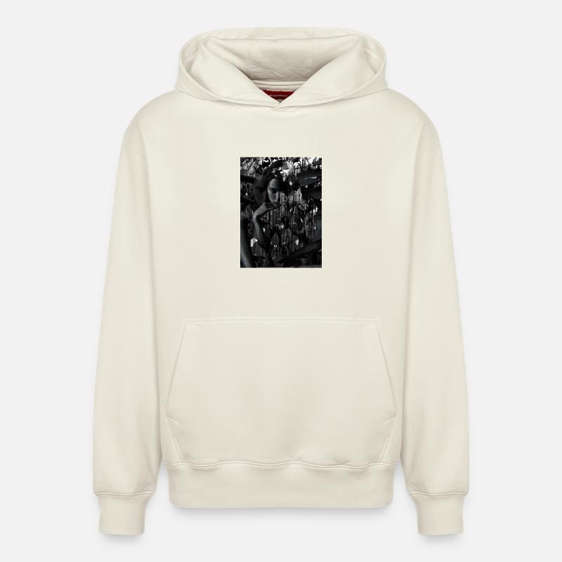 I see you - Sweat à capuche unisexe décontracté en coton biologique – de SPREAD - blanc cassé