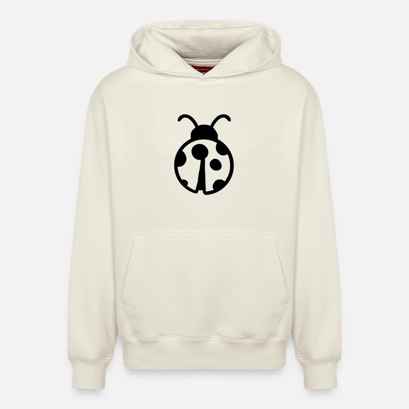 Coccinelle mignonne - Sweat à capuche unisexe décontracté en coton biologique – de SPREAD - blanc cassé