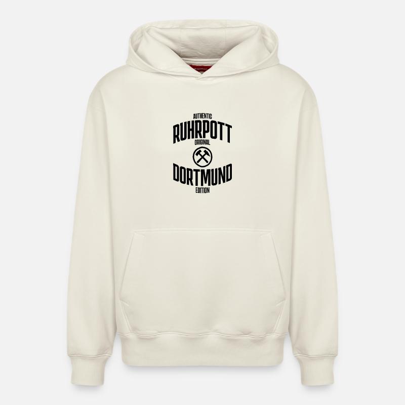 Chemise Ruhrpott édition dortmund - Sweat à capuche unisexe décontracté en coton biologique – de SPREAD - blanc cassé