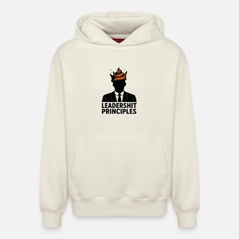 Principes de Leadershit - Sweat à capuche unisexe décontracté en coton biologique – de SPREAD - blanc cassé