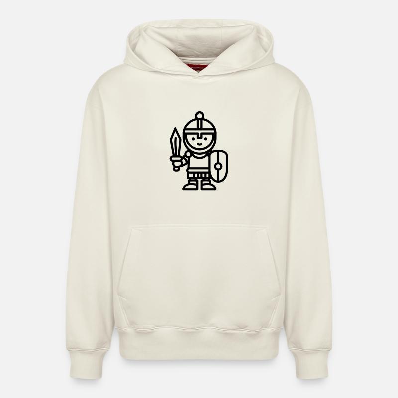 guerrier - Sweat à capuche unisexe décontracté en coton biologique – de SPREAD - blanc cassé