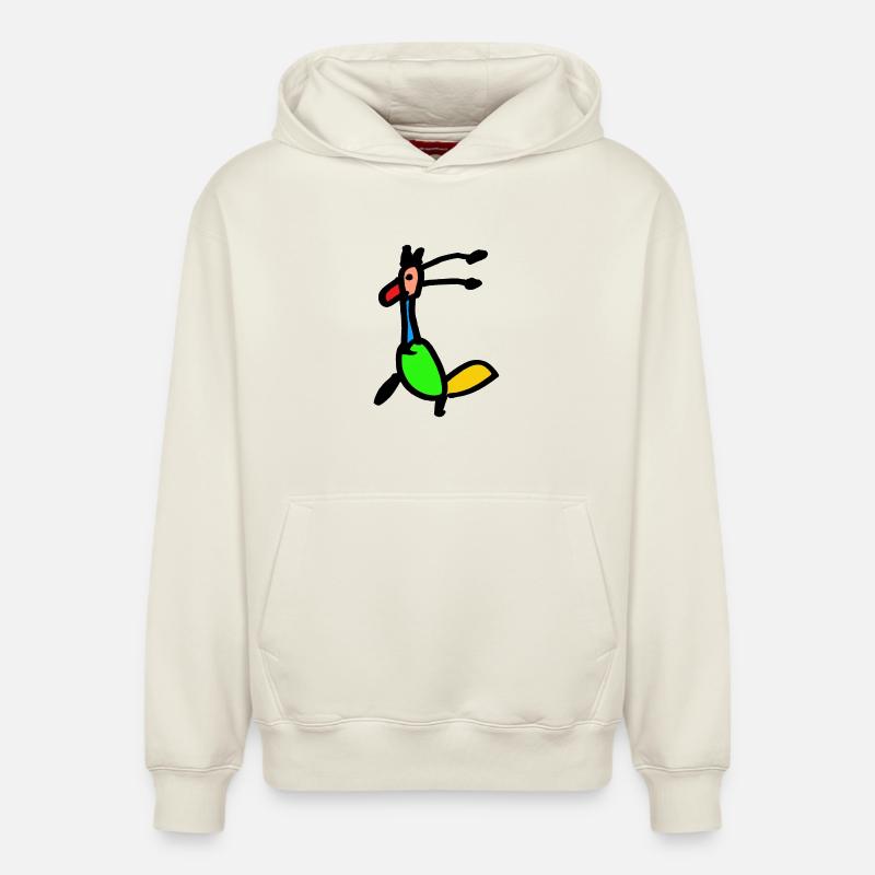 Oiseau de paradis - Sweat à capuche unisexe décontracté en coton biologique – de SPREAD - blanc cassé